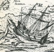 william r clark 1596 seglade hollandaren willem barents till novaja semlja dar hartyg skruvades upp ovanpa packisen oil on canvas
